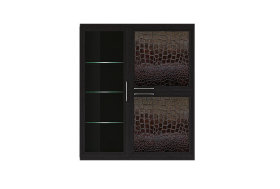 Шкаф-витрина Полка 3-х дверная (1 стеклодверь) Парма Люкс