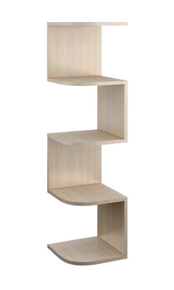 Угловая настенная полка Снейк-1