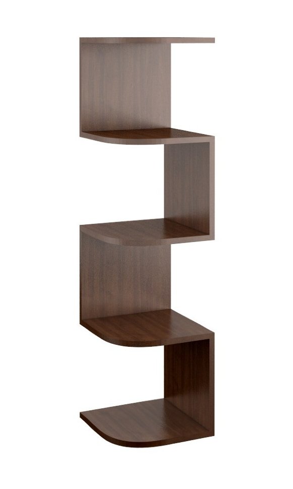 Угловая настенная полка Снейк-1