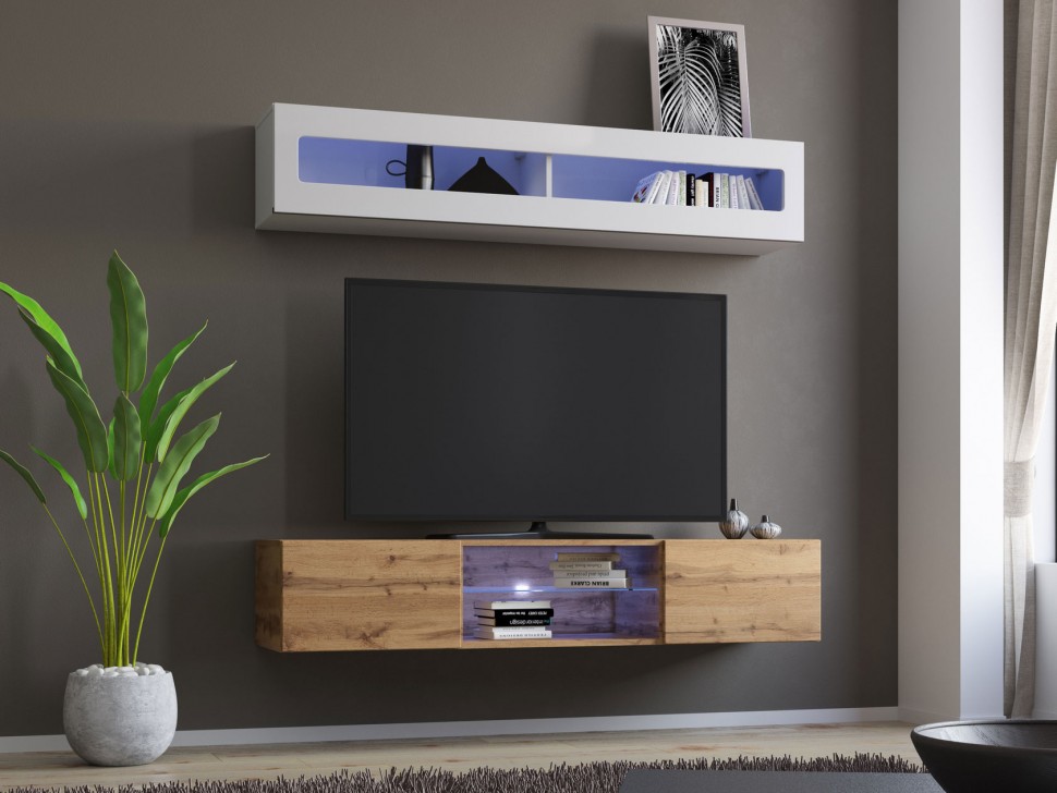 Настенная полка со стеклом Поинт