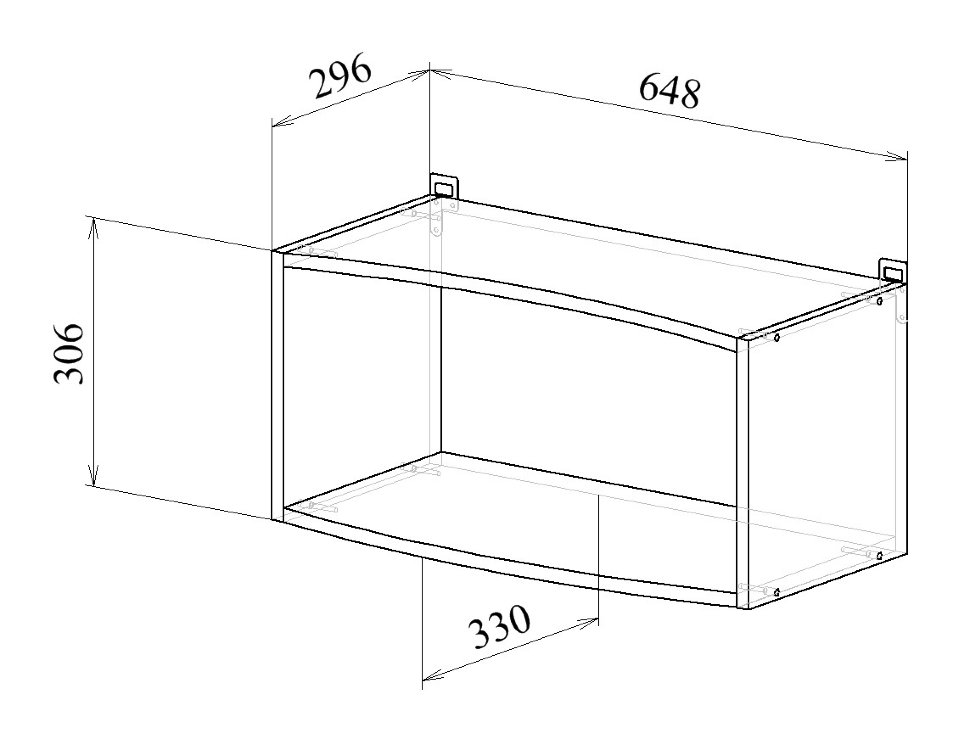 Настенная полка Настенная полка Вейв-7 МСТ-ПВВ-07