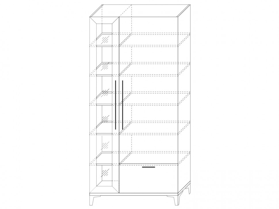 Шкаф-витрина Шкаф-витрина 2 дв Милан