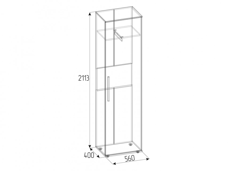 Распашной шкаф Натура