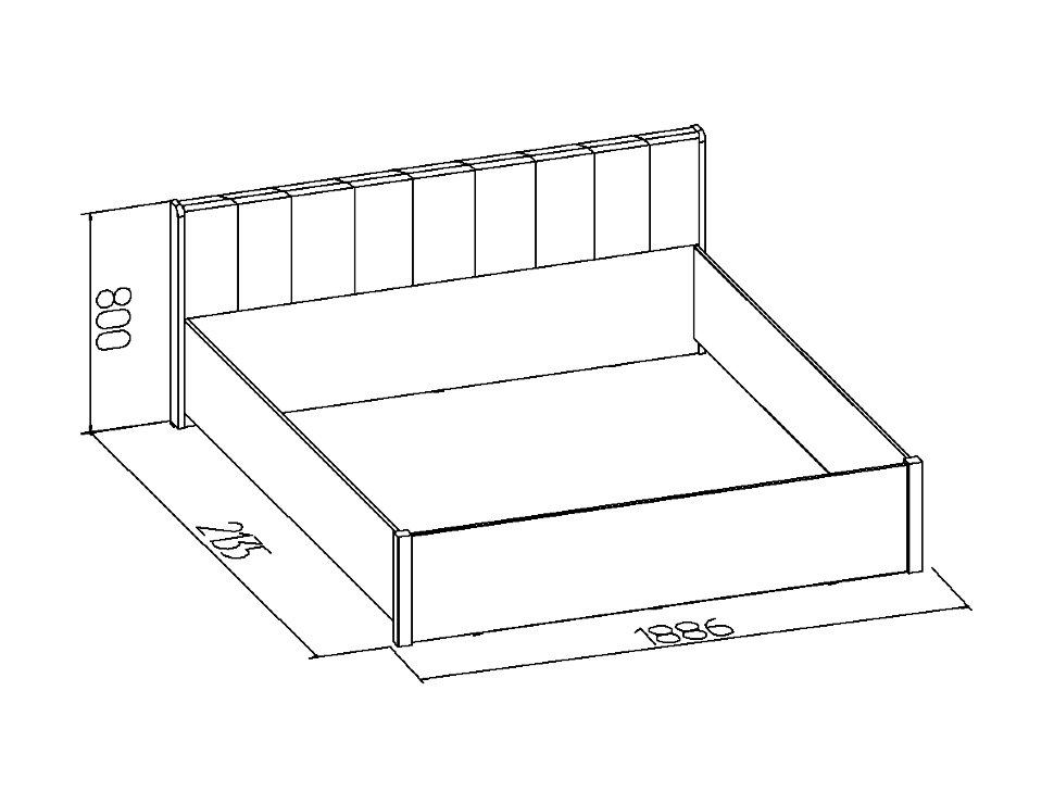 Двуспальная кровать Кровать Амели