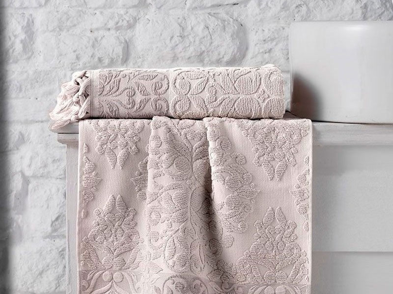 Полотенце махровое "KARNA" жаккард с бахромой OTTOMAN 50x90