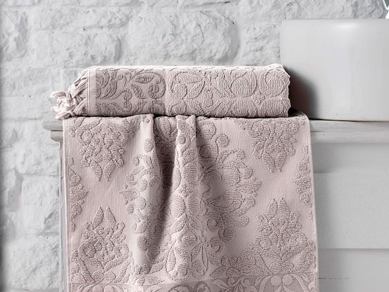 Полотенце махровое "KARNA" жаккард с бахромой OTTOMAN 50x90