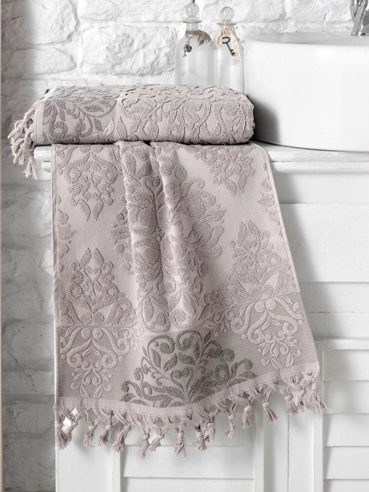 Полотенце махровое "KARNA" жаккард с бахромой OTTOMAN 50x90