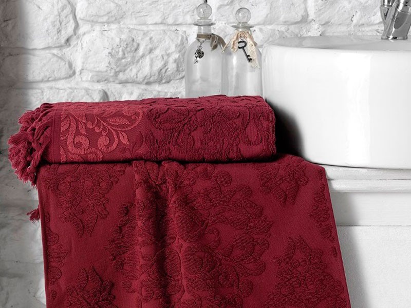 Полотенце махровое "KARNA" жаккард с бахромой OTTOMAN 70x140