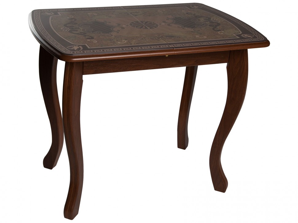 Кухонный стол Стол ДП1-02-06 930*630(1230) со стекл. вкл. М58 «Альба-мини» стекло