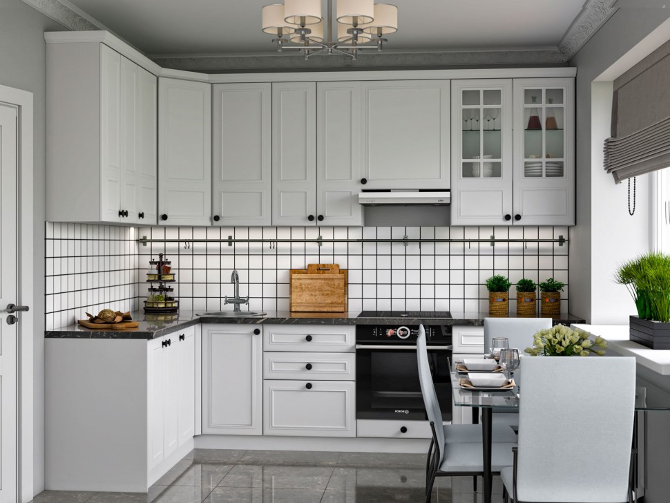 Кухонный гарнитур Бьянка 300х162 см