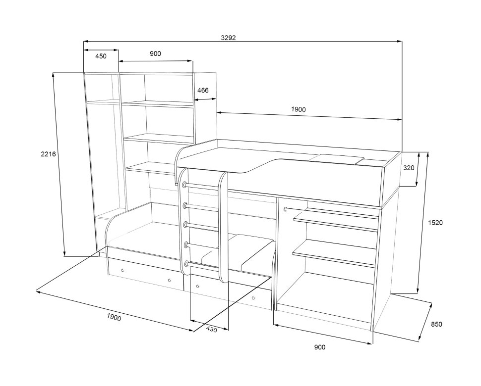 Кровать Лео
