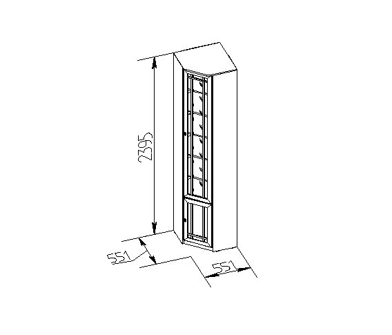 Книжный шкаф-витрина Шерлок