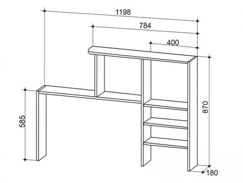 Компьютерный стол SK03P2.3 + PK02S2.3 + FSK1.2.3