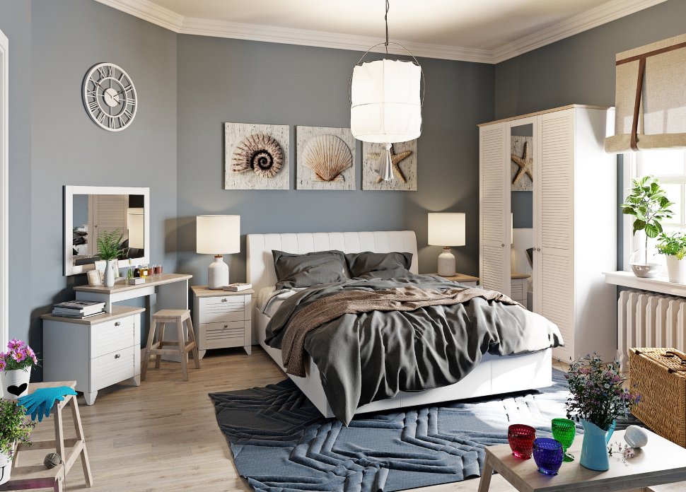 Распашной шкаф Шкаф для белья Ривьера СМ 241.21.001