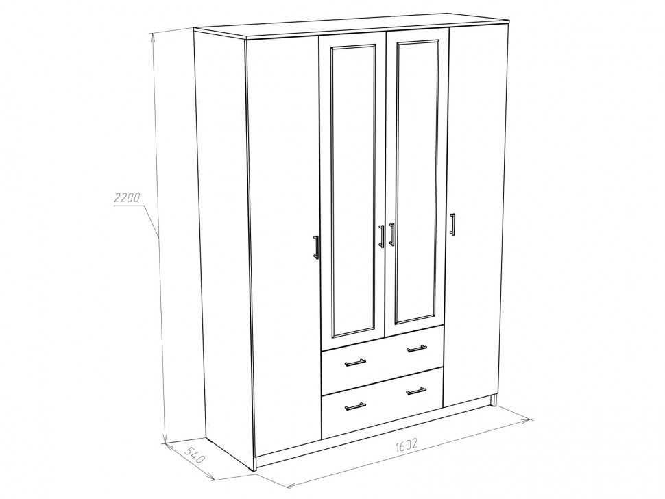 Шкаф распашной Марика-1