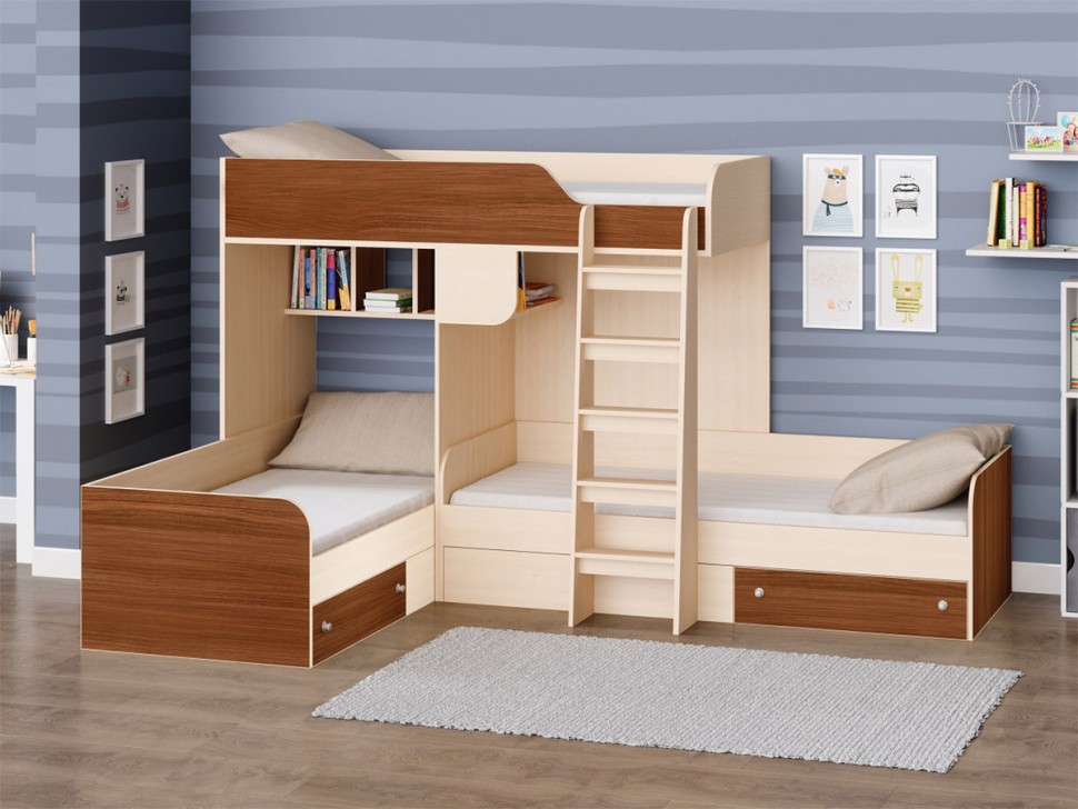 Двухъярусная кровать TRIO-1