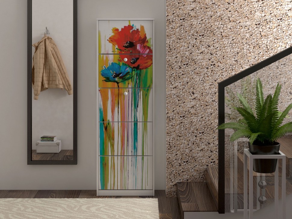 Обувница Цветы