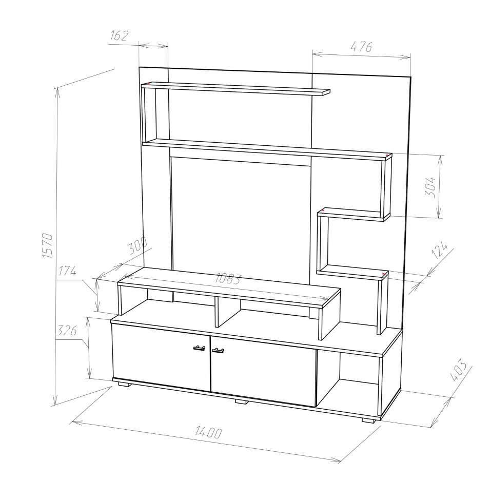Гостиная Стенка для гостиной Монтаги