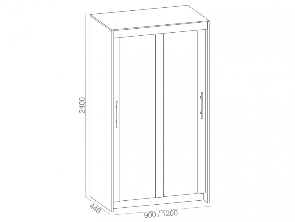 Шкаф-купе Контур ШР-3 с зеркалом