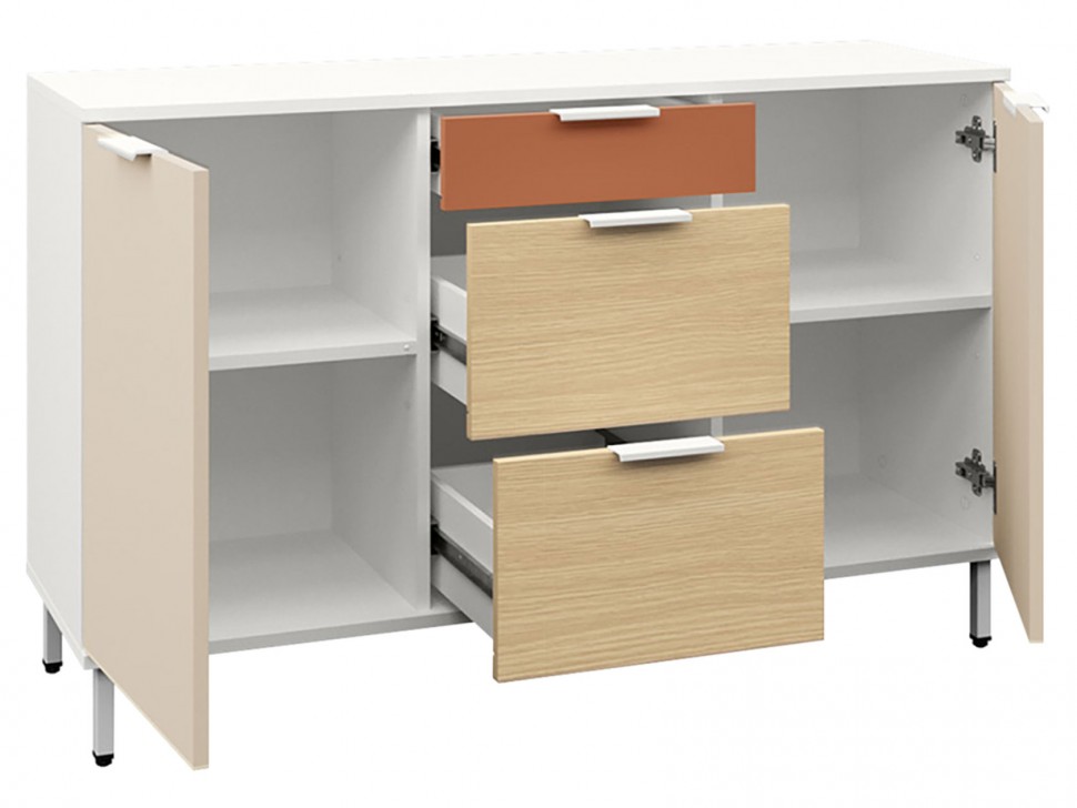 Детский комод Марвэл 3 ящика 2 дверцы