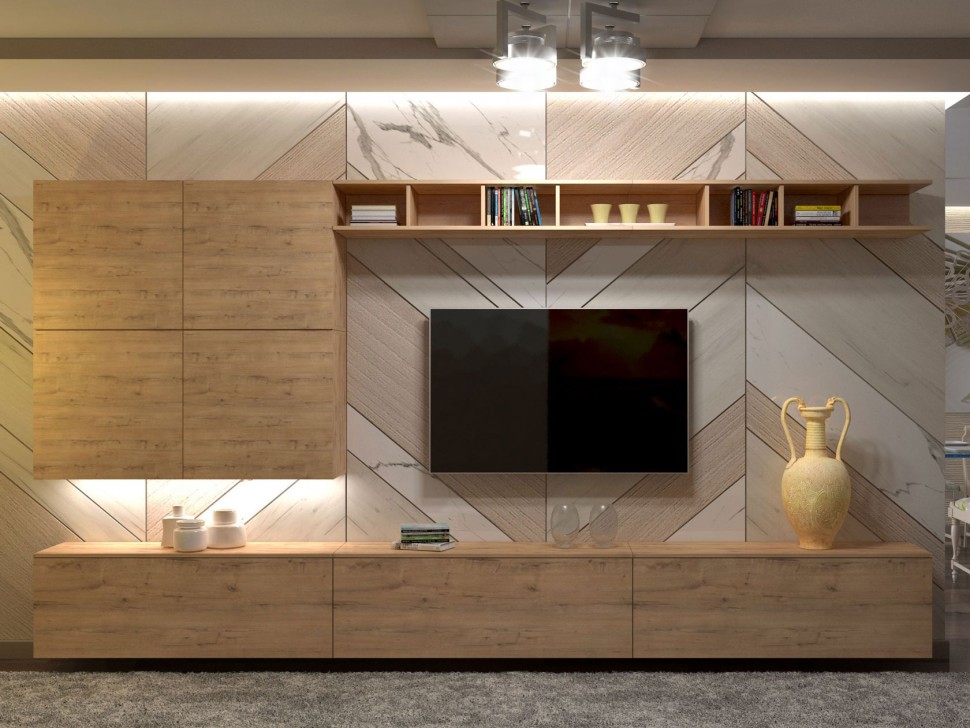 ТВ-тумба ТВ тумба Сан Марино с ящиком 120х35