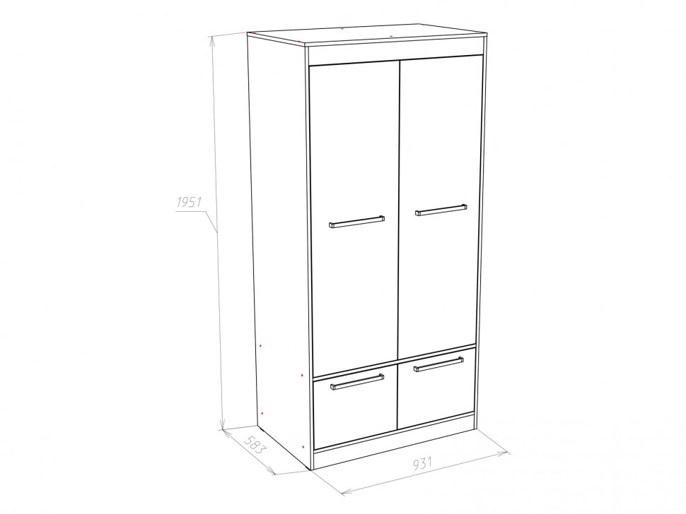 Распашной шкаф Оксфорд Лайт