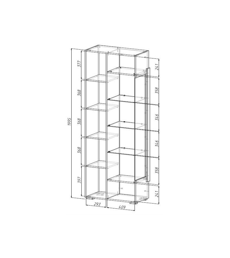 Шкаф-витрина Римини