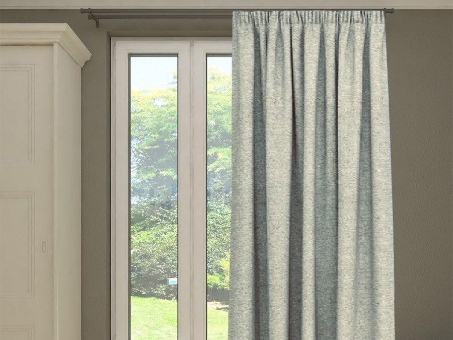 Штора Блэкаут рогожка дымчато-серый