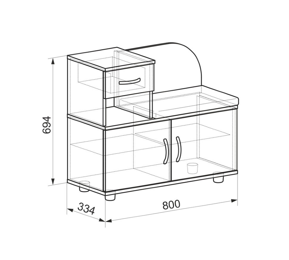 Тумба для обуви в прихожую с сиденьем Аврора