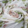 Тюль Вуаль Цветы гортензии терракотовый-зеленый/белый