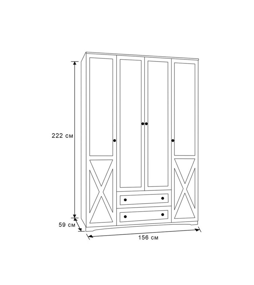 Распашной шкаф ADELE 9 Шкаф для одежды и белья, с цоколем
