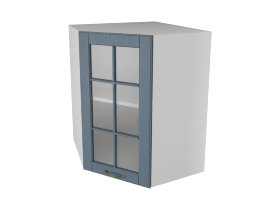 Кухонный модуль Шкаф угловой трапеция 1 дверь со стеклом 55 см Палермо