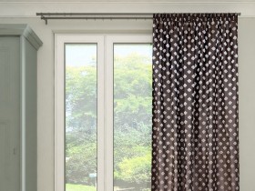 Штора Портьера Вензель золотой/коричневый