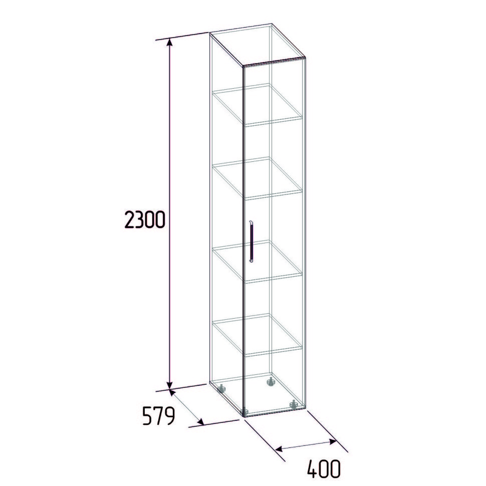 Шкаф-пенал Монако 4