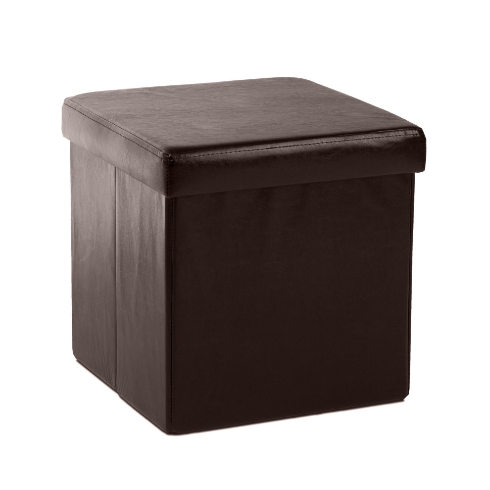 Кожаный пуф квадратный ПФ-9