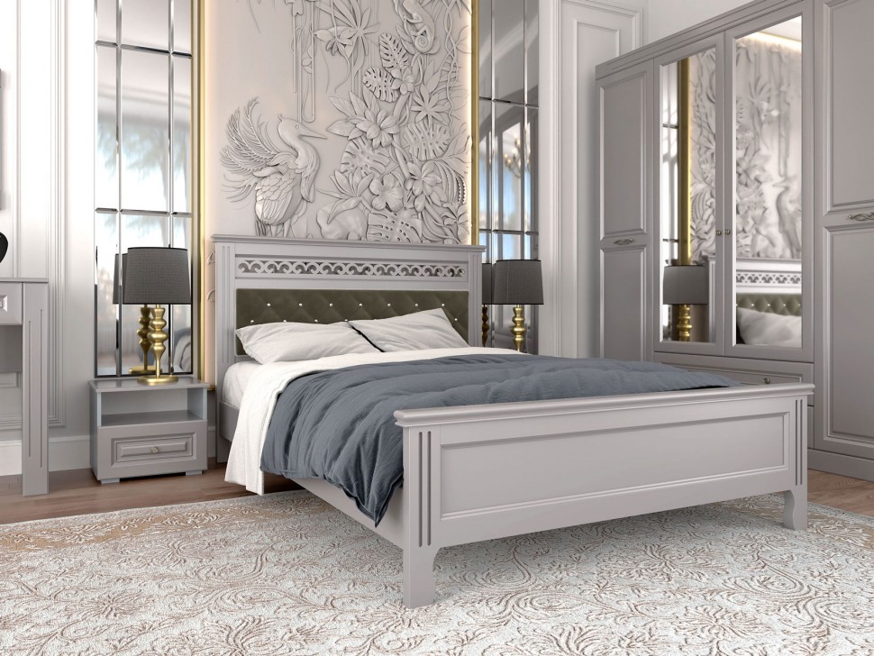 Двуспальная кровать Аврора Массив Сосны