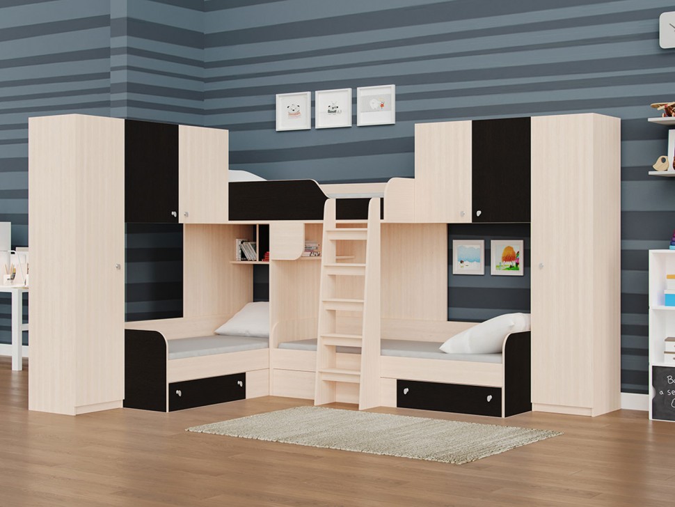 Двухъярусная кровать Трио/3