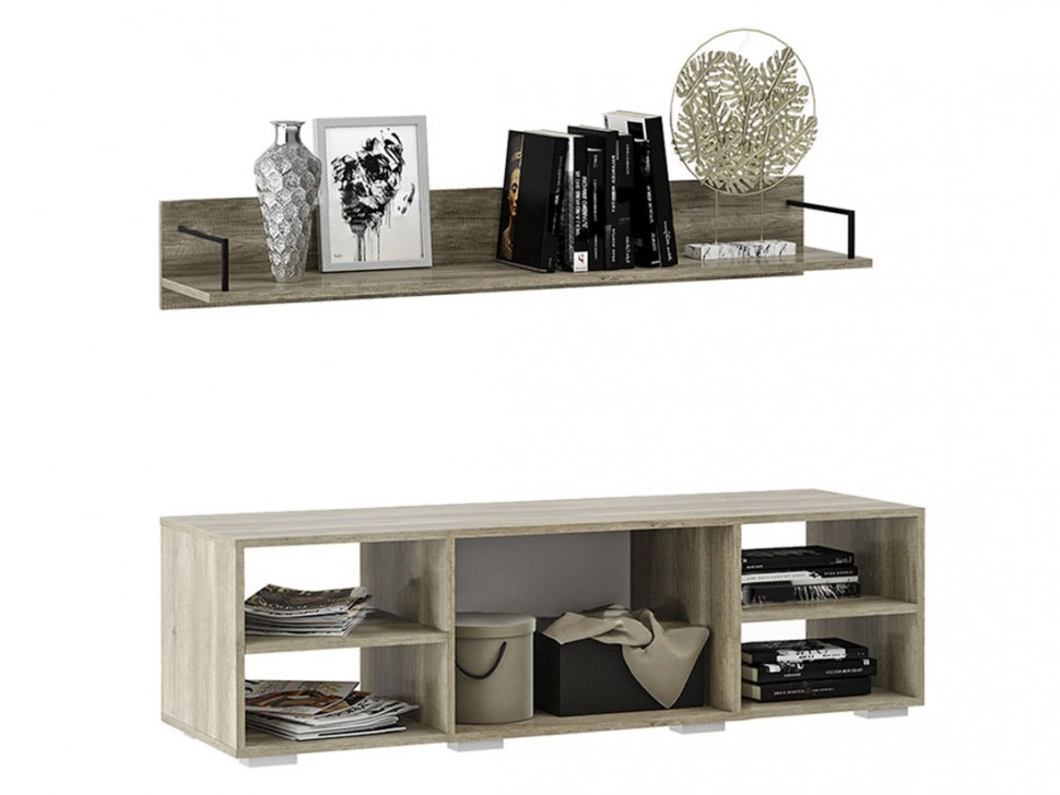 ТВ-тумба с настенной полкой Наоми