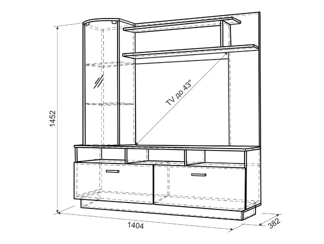 Мини-стенка Мини-стенка Афина