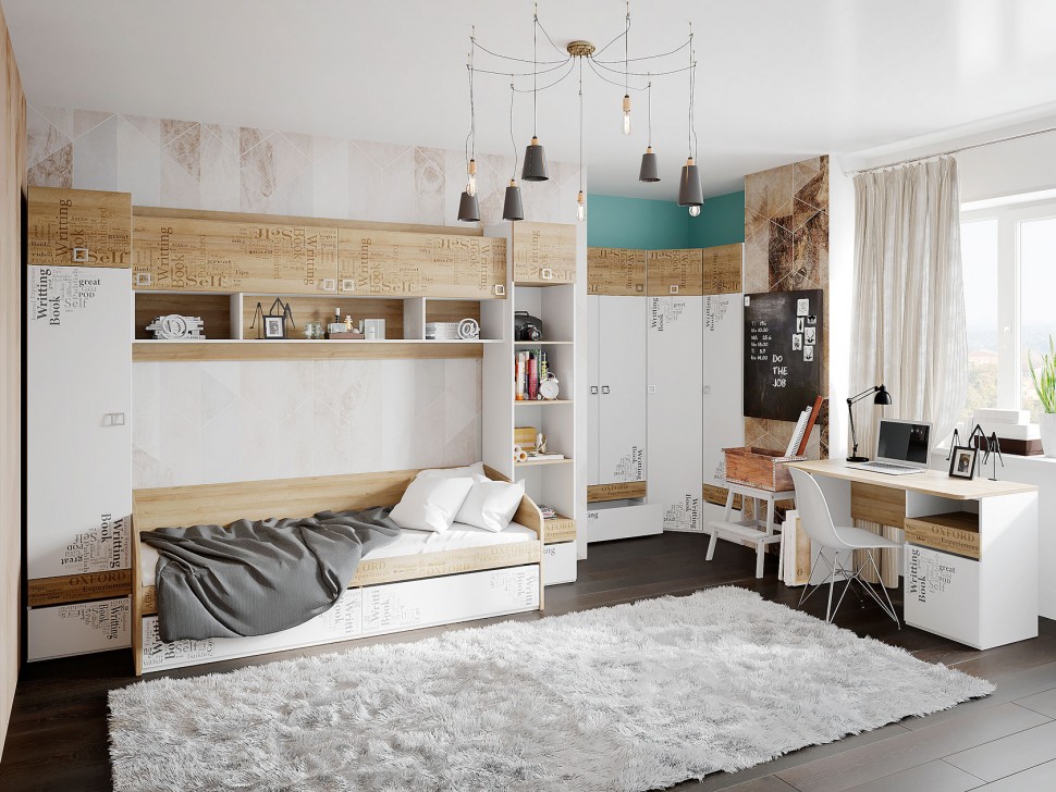 Детская кровать Оксфорд с ящиками