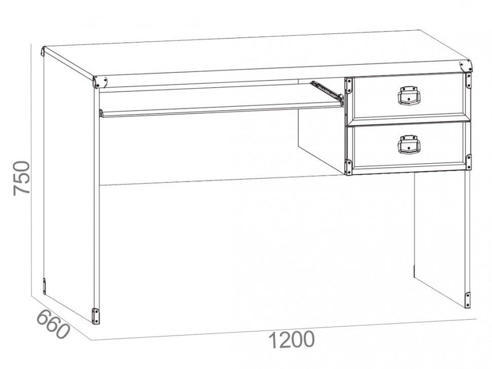 Письменный стол Стол письменный Индиана 1 тумба