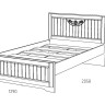 Односпальная кровать Кровать Оливия Лайт НМ 040.34-02